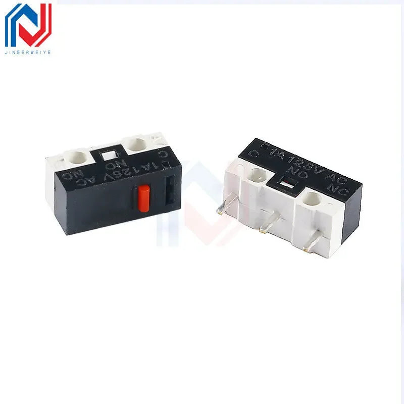10Pcs Mini Micro Limit Switch NO NC 3 Pins PCB Terminals SPDT 1A 125V Roller Arc Lever Snap Action Push Microswitches