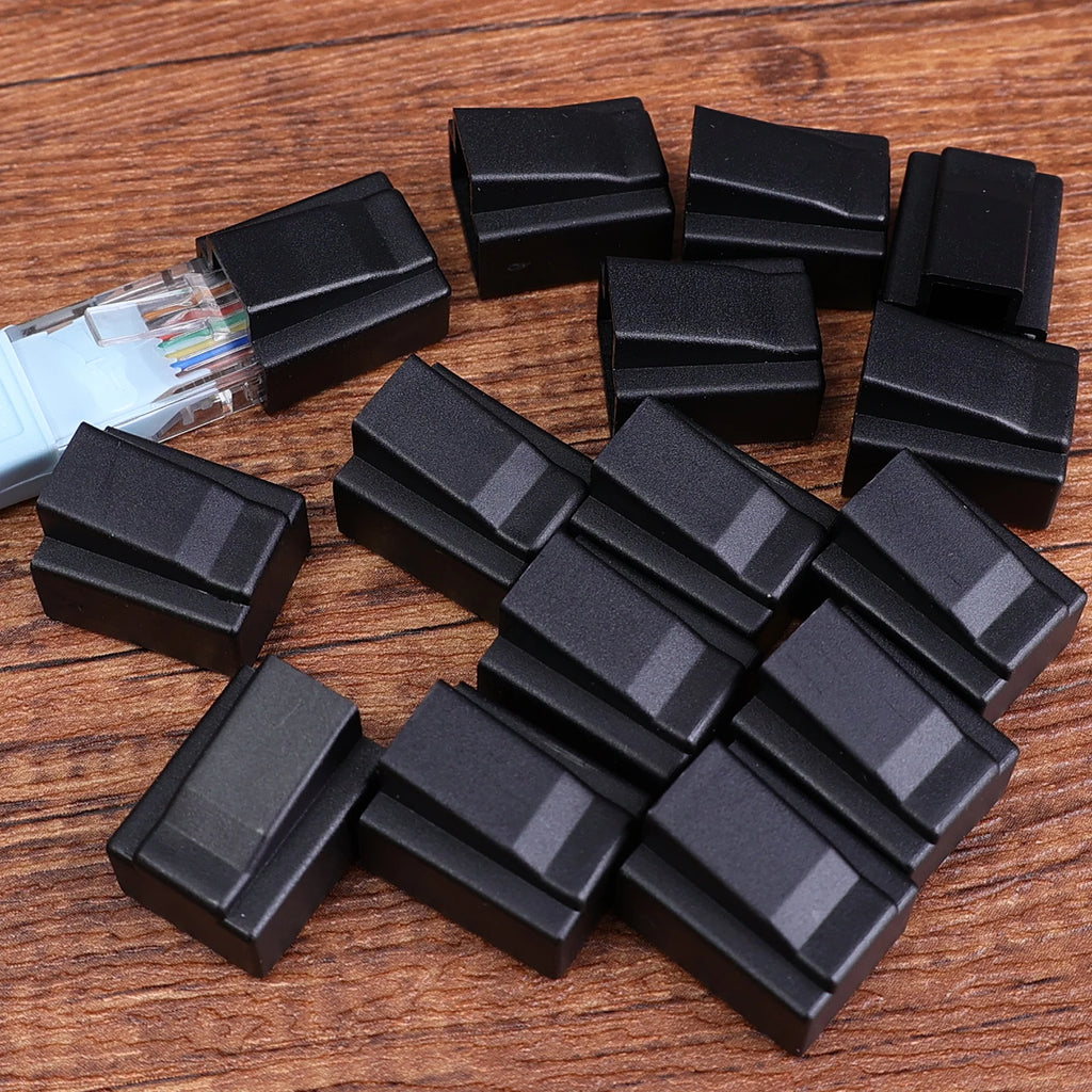 10-100PCS RJ45 Connectors Dust Cover Ethernet Cable Protective Case Cap for RJ45 Pass Through Connector Network Cat6 Cat7
