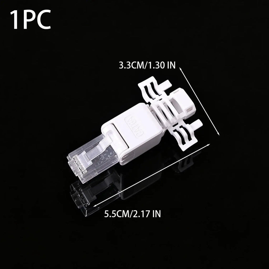 RJ45 Tool-less CAT6a Connector NoCrimp Connector CCTV Ethernet Cable Tool-less Crystal Head Plug CAT5 CAT5e CAT6A RJ45 Connector