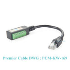 RJ45 8P8C Male to 8Pin Solderless Terminal Block Cable RJ45 to Screw Terminal Block Adapter RJ45 Screw Terminal Breakout Board