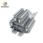5Pcs MBKKB-2.5 Double Layer DIN Rail Terminal Block - 2.5mm² 12AWG Screw Connection Electrical Wire Conductor Terminal