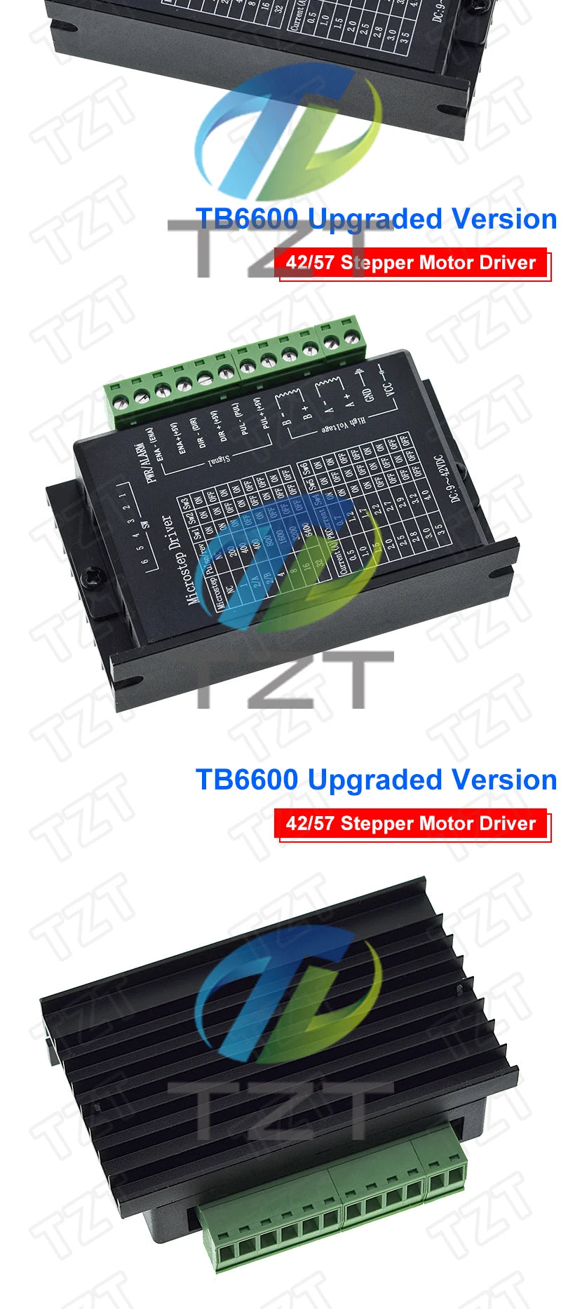 TZT 1/3PCS Stepper Motor Driver TB6600 23 Nema 34 42/57/86 Nema17 4A DC9-40V 1 Axis Stepping Motor CNC Engraving Machine