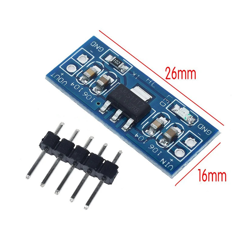 5pcs/lot AMS1117 1.2V 1.5V 1.8V 2.5V 3.3V 5V power supply module AMS1117-5.0V power module AMS1117-3.3V