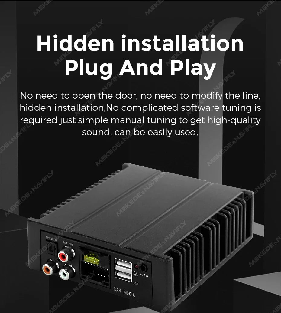 Android Radio DSP Audio Processor 4*80W Amplify Automotive Sound Modules Electronics Stereo Amplifer APP Automobiles Car Parts