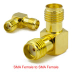 Connector SMA to SMA/ RP-SMA to SMA / RPSMA Male Plug & Female Jack Slide-on Straight RF Coax Adapter Connector for WIFI Antenna