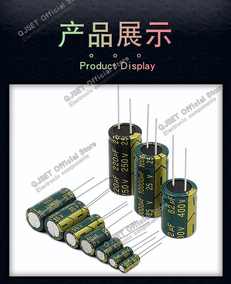 100V 1 10 47 100 220 330 470 680 1000 UF 2200uF High-Frequency Low-Impedance Audio Amplifier Power Supply Electrolytic Capacitor