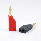 10PCS 2MM Banana Plug Gold Plating Stackable Electrical Terminal Banana Connector