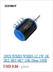 LA42DWQ-22 1K 2K 5K 10K 20K 50K 100K 200K 22mm Diameter Pots Rotary Potentiometer Converter Governor Inverter Resistance Switch