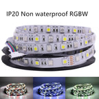 SMD 5050 LED Strip 5M 60led/m DC 12V 24V Flexible Ribbon Diode Tape 4000K NW RGB White Warm White Red Green Blue Yellow Light