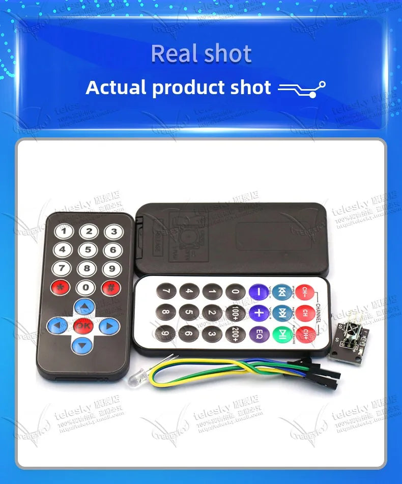 1Set IR Infrared Wireless Transmitter Module Ir Digital 38khz Infrared Receiver Sensor Module with Remote Control for Arduino