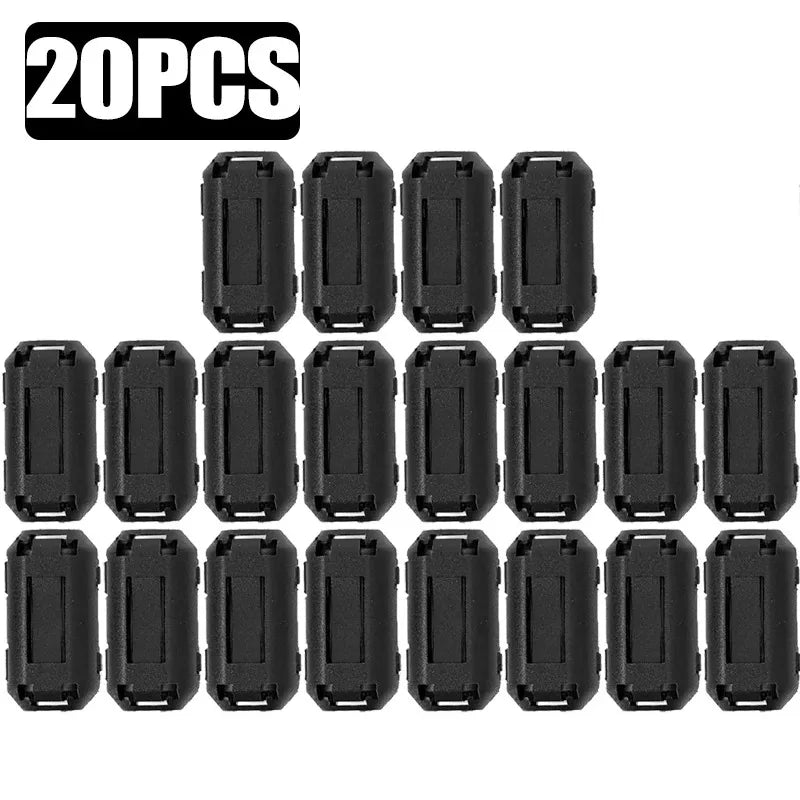 Ferrite Core Noise Suppressor Filter Ring Cable Clamp RFI Noise Filter Magnetic Clips For Computers Hard Disks Audio Equipment