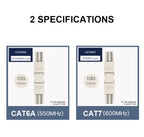 ONTi-Cable Extender Junction Adapter, RJ45 Lan Cable Extension Connector, Full Shielded Toolless Connection Box