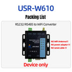 RS485 RS232 Serial to WiFi Device Server Modbus RTU to TCP Ethernet Converter Support Wireless Modbus Gateway Port PUSR USR-W610
