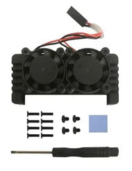 Raspberry Pi Zero 2W Aluminum Heatsink Case with Dual Cooling Fan Kit For Raspberry Pi Zero/Zero w