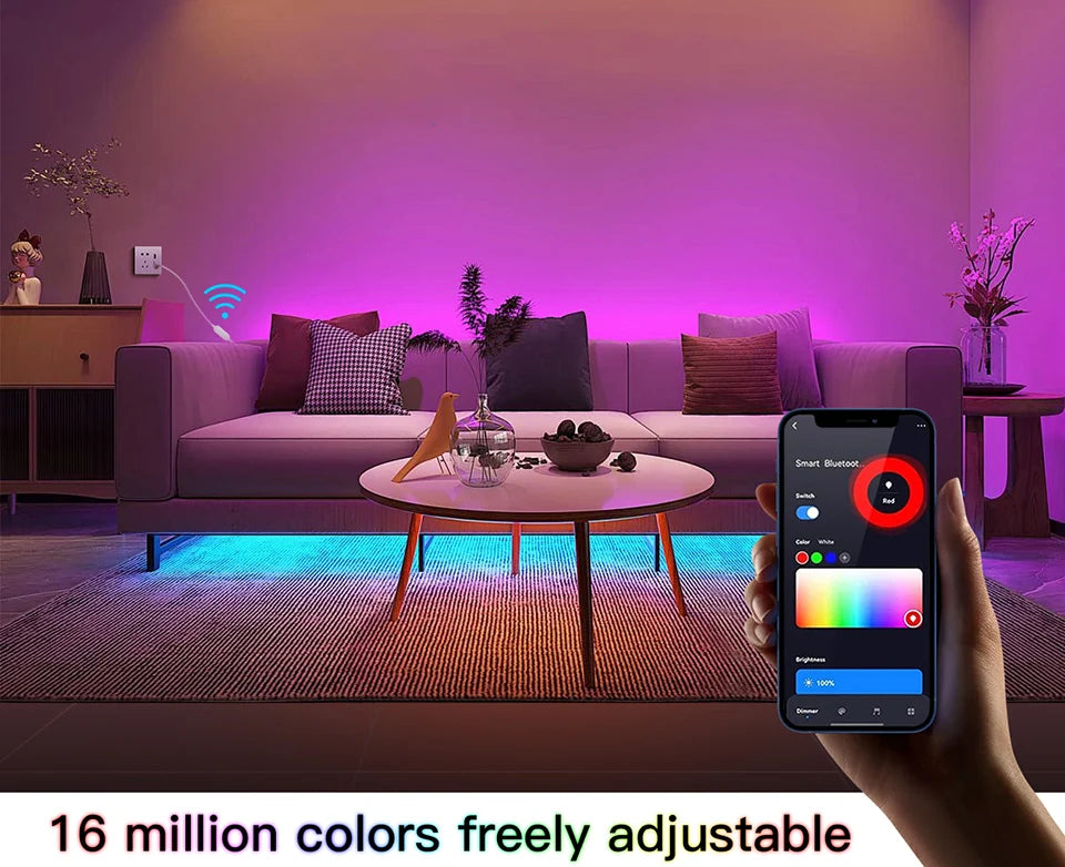 RGB LED Smart Life Zigbee Controller COB LED Strip USB Lights 5V Tuya Wifi Switch 3500K 5000K 6000K Smart Lamp 1/2/3/5M LED Tape