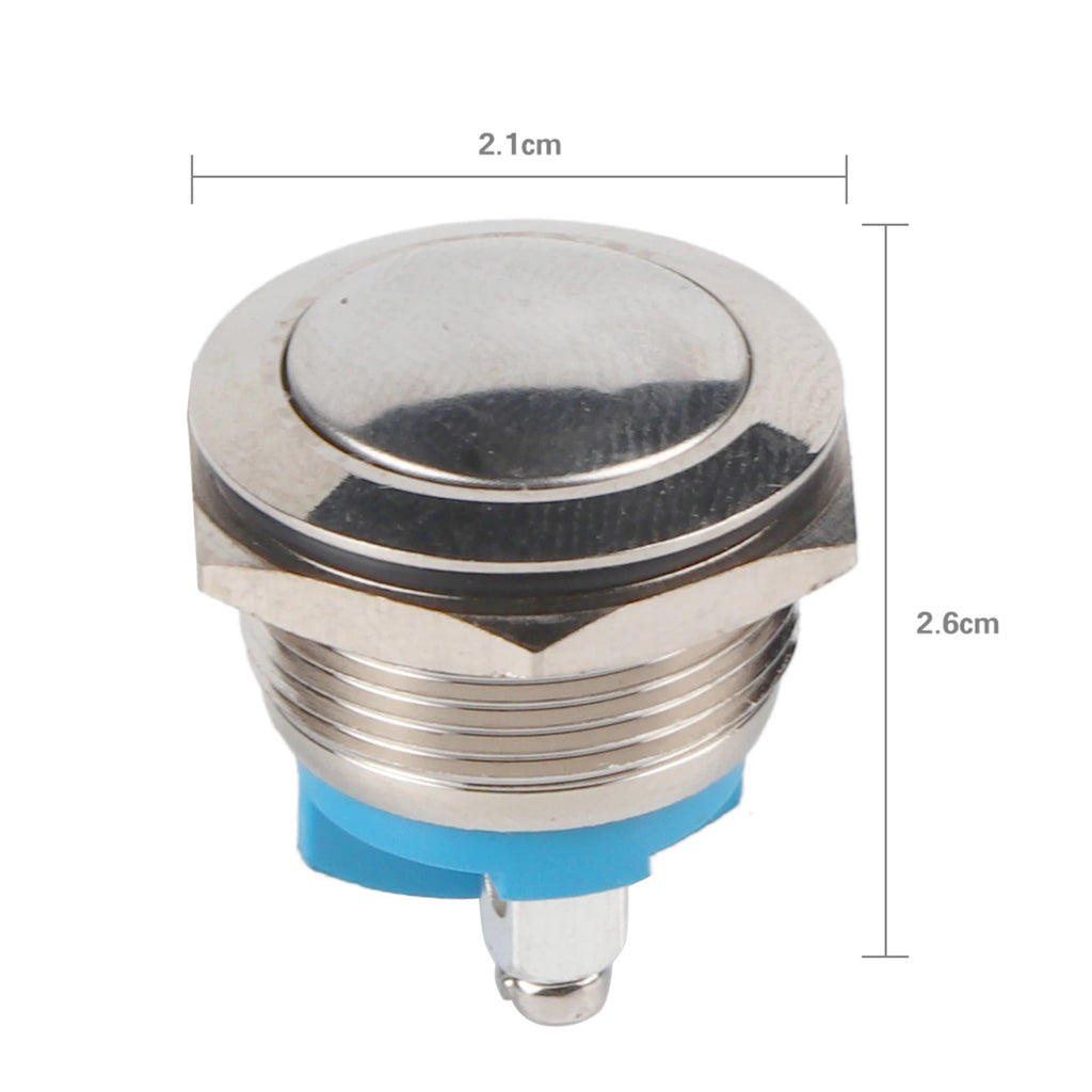 19mm Waterproof Car Metal Push Button Horn Momentary Switch 12V