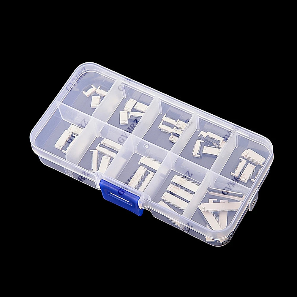 50PCS 6P 8P 10P 12P 14P 0.5mm Pitch Flip Type Under Clamshell Socket FPC FFC Flat Cable Connector 16P 20P 24P 30P 40P Kits