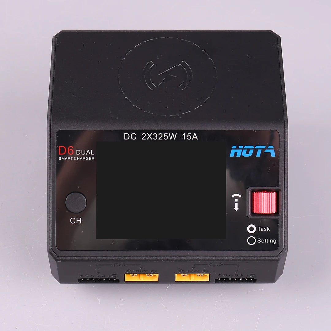 HOTA D6 DC650W 15A Dual Smart Charger Maximum current 1600mA Built-in Micro USB for 1-6S Lipo LiHV/NiZn/Nicd/NiMH Battery