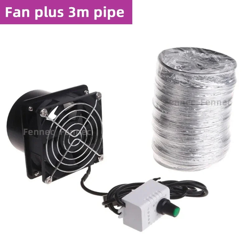 1set Smoke Absorber Fume Extractor USB Adjustable Speed Fan Pipe Duct Exhuast Fan Plastic Welding Equipment Accessories