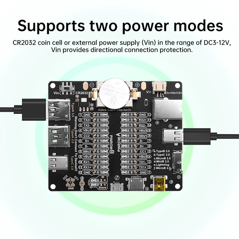 DT3 ON-OFF Data Cable Detection Board For iPhone Android Data Cable Type-C Micro Lightning Data Switching Test Board