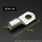 SC Type Wire Nose Terminal SC35 SC50 SC70 SC95 Bare Copper Battery Block Lugs Hole ID 6 8 10 12mm Crimp DTGA Cable End Connector