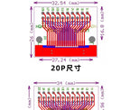 FPC/FFC Adapter Board Welded 0.5mm/1.0mm Pitch Connector Turned Straight Into 2.54 Flexible Cable Adapter Seat 4P 6 8P 10P~80Pin