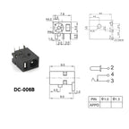 DC002/004/DC005/015 Power Socket 3.5x1.3mm 5.5x2.1mm 5.5x2.5mm DC Power Socket USB Three-Leg Direct Plug Socket Female Connector