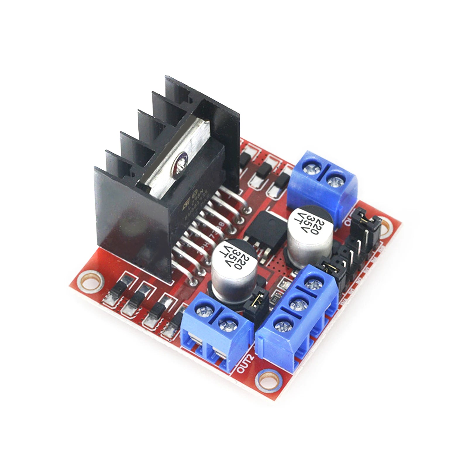L298N DC Motor Driver Module Dual H Bridge Stepper Motor Controller for Arduino Smart Car Robot High Power L298 Board Adjustable