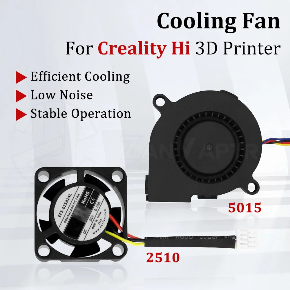 Fan For Creality Hi 2510 Cooling Fan 5015 Blower Fan DC24V Hotend Throat Auxiliary Cooling 3d Printer Accesoires