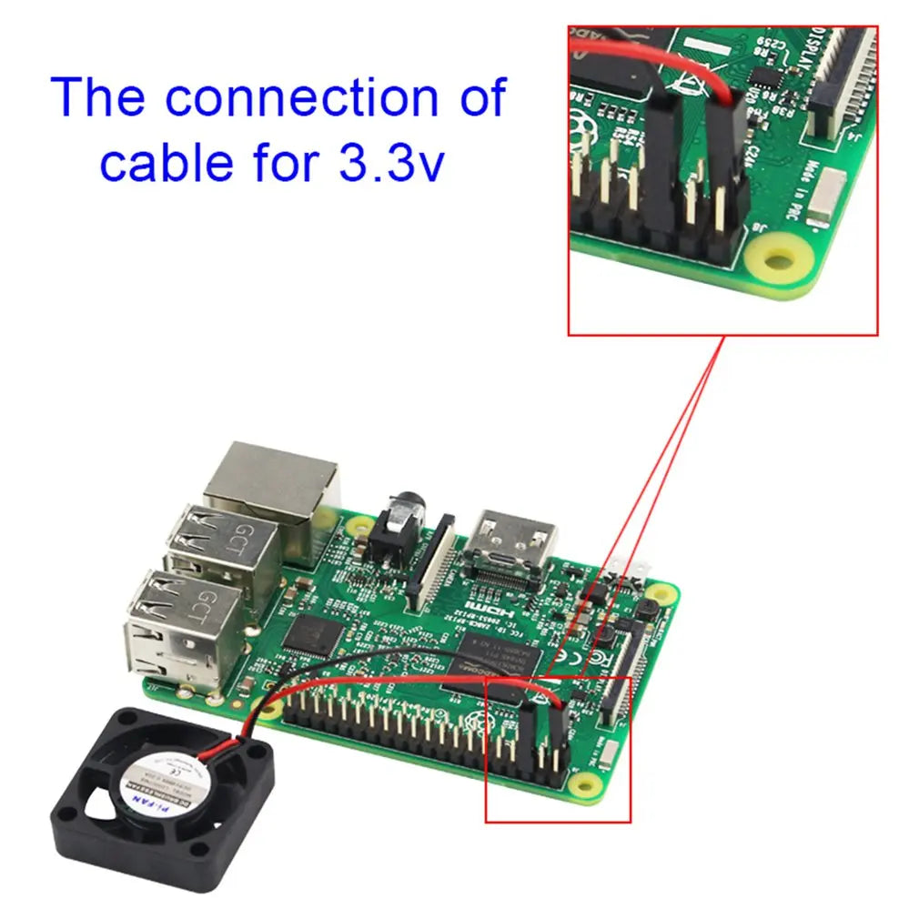 CPU Cooling Fan For Raspberry Pi 4B/3B+/3B/2B/B+DC 5V/3.3V Brushless CPU Fan Cooler with Screws Adjustable Dropshipping