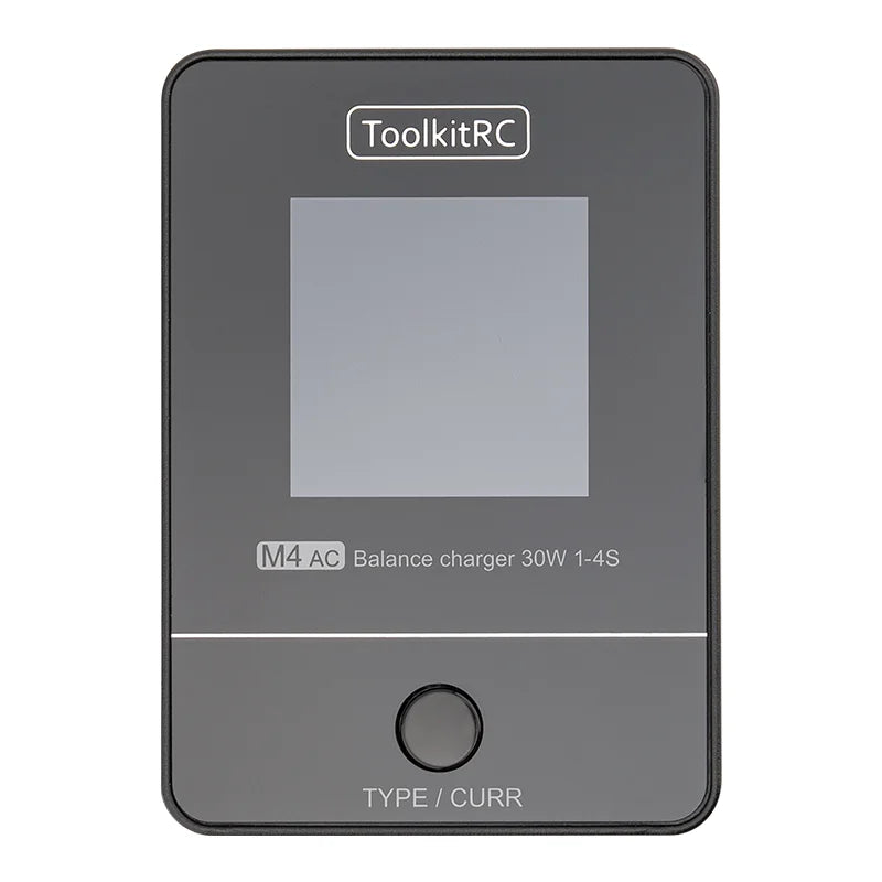 ToolkitRC M4AC 1S 2S 3S Lipo Battery Charger 30W with IPS Display XT30/ XT60 Interface for LiHV NiMh RC Racing Drone Battery