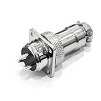 1Set GX16 2/3/4/5/6/7/8/9/10 Pin Male Female 16mm Square Flange Seat Metal Aviation Adapter Socket Plug M16 Soldering Connector