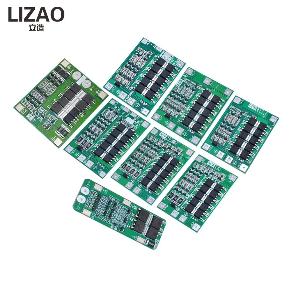 LIZAO 3S 4S BMS 20A 40A 60A 18650 Li-ion Battery Protection Board 11.1V-16.8V Enhanced Balance Charger Module
