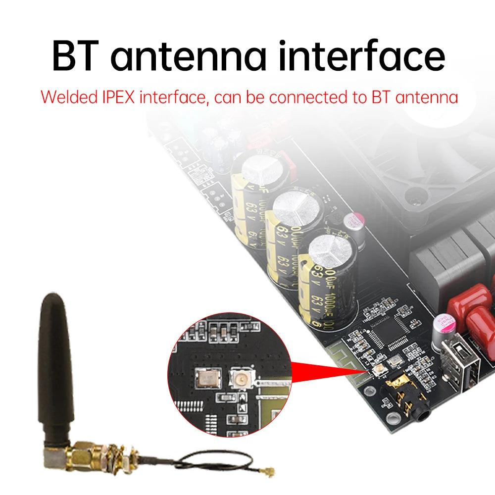 AS21HPA High-Power Bluetooth-BT 5.2 Digital Amplifier Board 2.1 Channel Class D Subwoofer 300W*2+600W TPA3255 Speaker Module