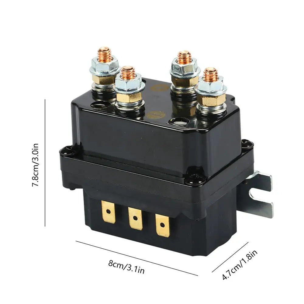 12V 500A Winch Remote Contactor 5000-7000 Lbs Winch Control Solenoid Relay Twin Wireless Remote Recovery For Car JeepsUniversal