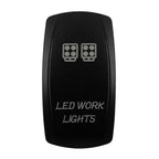 CUSTOM Dual RED Led Laser Etched Rocker Switch ON-OFF ON-OFF-ON (SPST DPDT) for ARB/Carling/NARVA 4x4 Caravan Accessories SUV