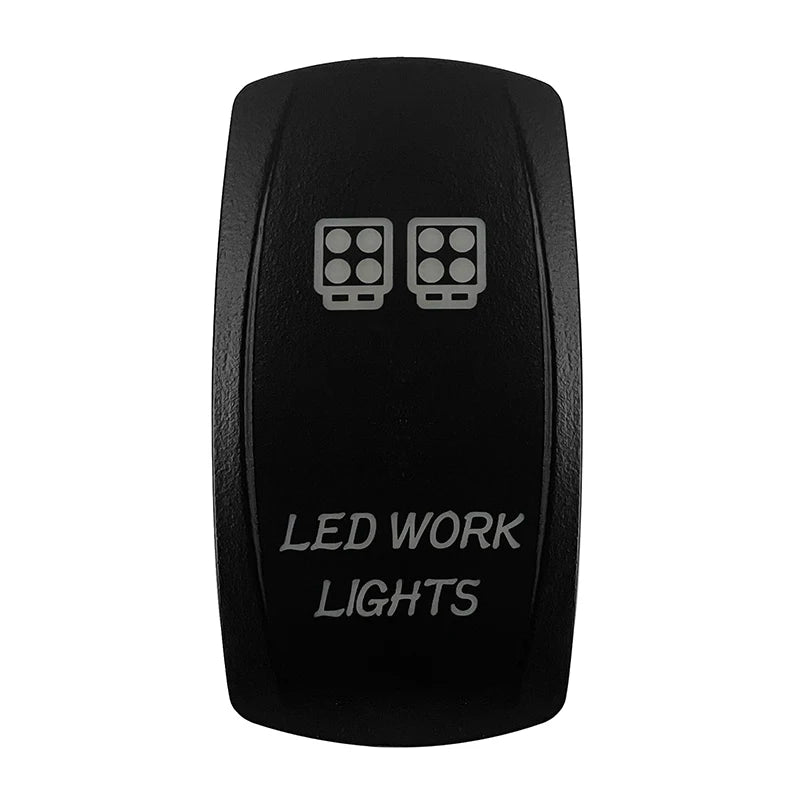 CUSTOM Dual RED Led Laser Etched Rocker Switch ON-OFF ON-OFF-ON (SPST DPDT) for ARB/Carling/NARVA 4x4 Caravan Accessories SUV