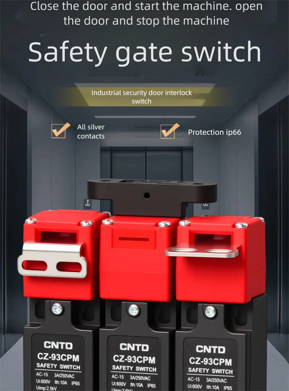 Miniature Electromagnetic Lock Industrial Safety Door Switch Travel Limit Switch Key Plug for Travel