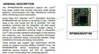 RFM95 20dBm 100mW 868Mhz 915Mhz DSSS spread spectrum wireless transceiver module SPI SX1278 SX1276 SMD lora module