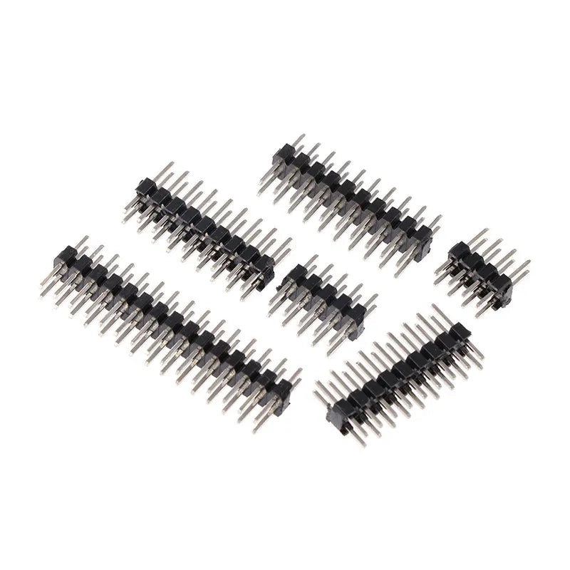 10PCS/Lot 2.0mm Male Header Pins 2*2/3/4/5/6/7/8/10/12/14/15/20/40P 2mm Double Row Pin Header Strip Connector Gold-plated Copper