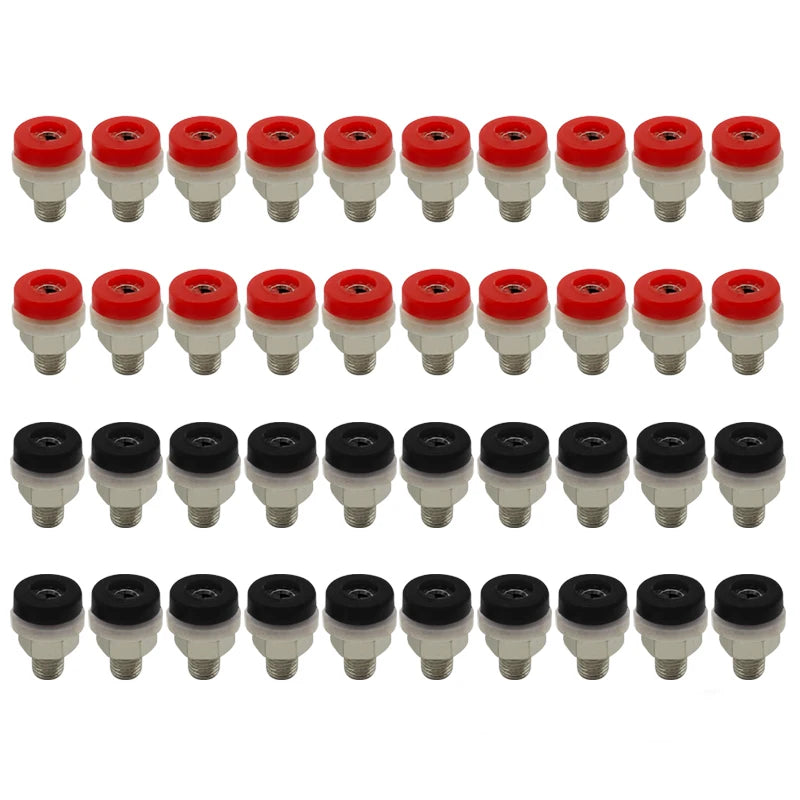 40pcs Brass 2mm Banana Socket Jack for 2mm Banana Plug Test Connector 5 Colors