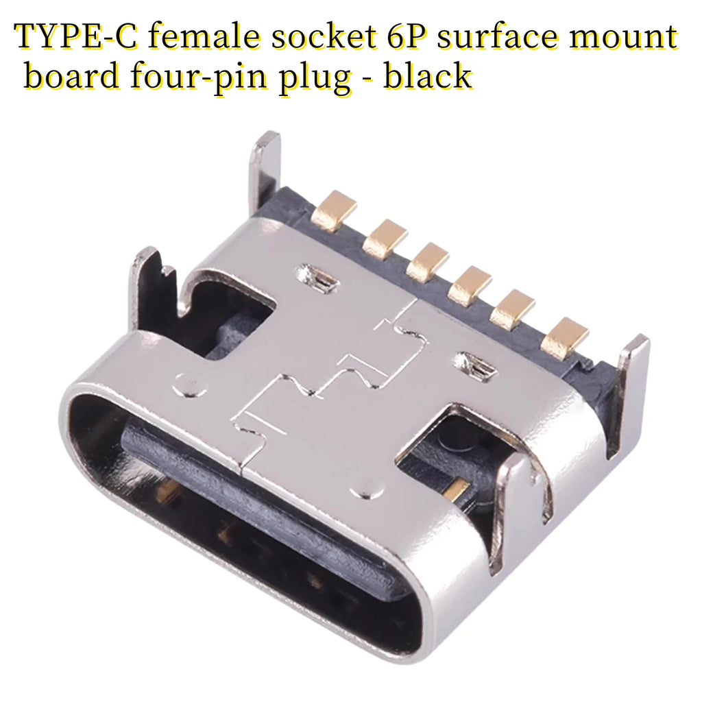 USB Connector Type C Female Charging Port Jack 2/4/6/16 Pin Type-C Socket PCB Soldering SMD SMT DIY Repair Type C Adapter