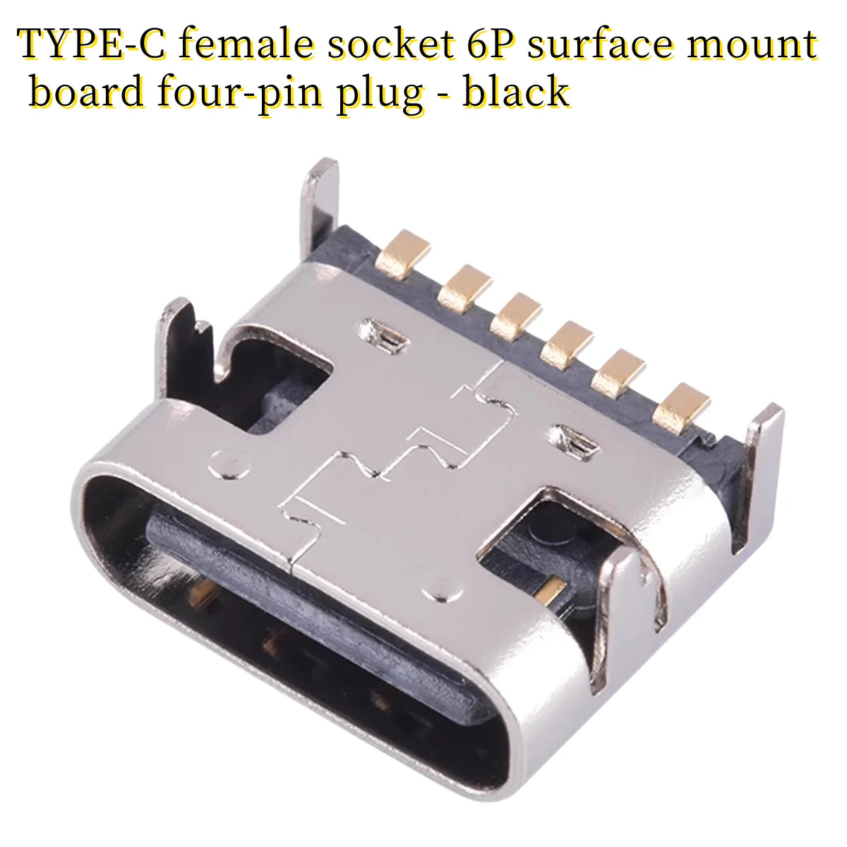 USB Connector Type C Female Charging Port Jack 2/4/6/16 Pin Type-C Socket PCB Soldering SMD SMT DIY Repair Type C Adapter