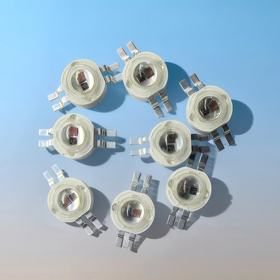 10-50PCS 2X3W Double Color IR LED Emitter Diode Deep Red 660nm+ Infrared IR 850nm 4pin LED Bead DIY For Therapy Light Beads