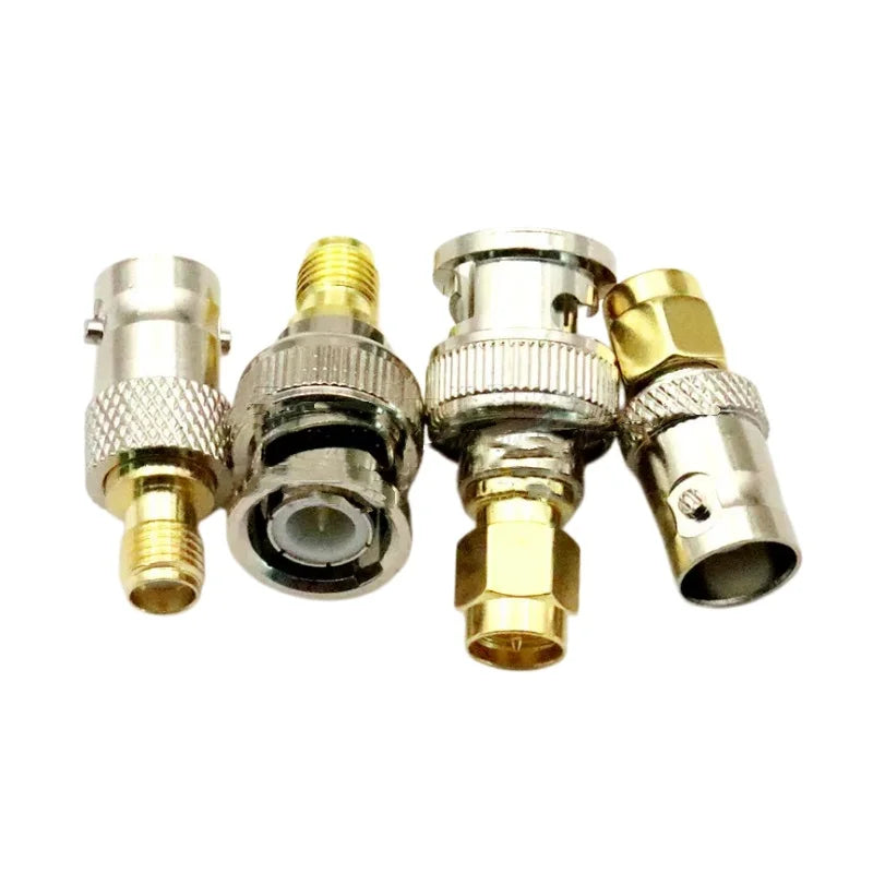 SMA Male Plug to BNC Female M/F Radio Antenna Connector RF Converter M/F Radio Antenna Adapters Kit Coaxial SMA to BNC Adapter