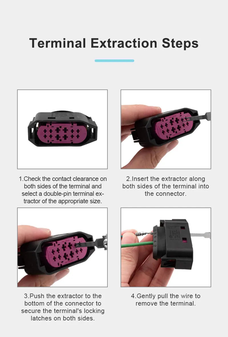 JRready JRDDS Series Terminal Tool Suitable For 5557/5559/Molex MX/AMP MCP 1.5K Connectors & VW/Audi/Skoda Automotive Terminals