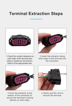 JRready JRDDS Series Terminal Tool Suitable For 5557/5559/Molex MX/AMP MCP 1.5K Connectors & VW/Audi/Skoda Automotive Terminals