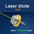 Lasers 520nm 1W Green Laser Module DC12V Focusable DIY OX Laser Head 1000mW Diode Laser for Stage Laser Bird Repellent  With TTL
