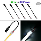 8mm 10mm 2pin COB LED Strip Connector Tape Lights L Shape LED Corner Connectors for SMD COB 5050 2835 Strip Light Fixed Clamps