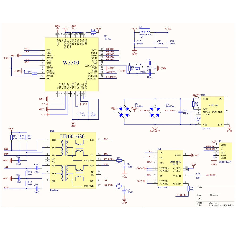 RS485 ESP32-S3 N16R8 Development Board POE Power 3DBI BT WiFi Module AI Industrial Internet of Things W5500 ETH PCF8563 TF USB